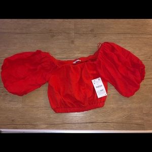 Zara Red Crop Top